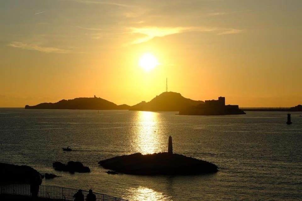 Natural landscape, Sea view, Sunset