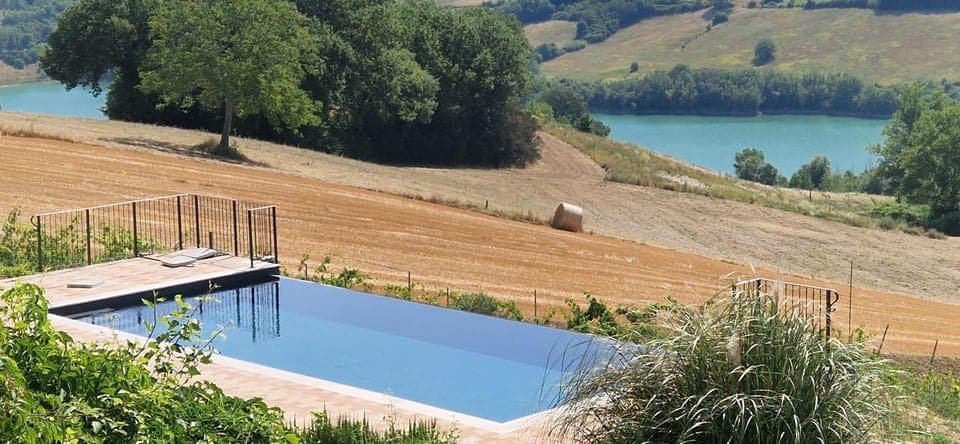 Natural landscape, Lake view, Mountain view, Pool view, Swimming pool