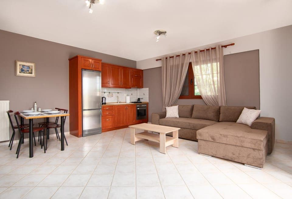 Living room, kitchen