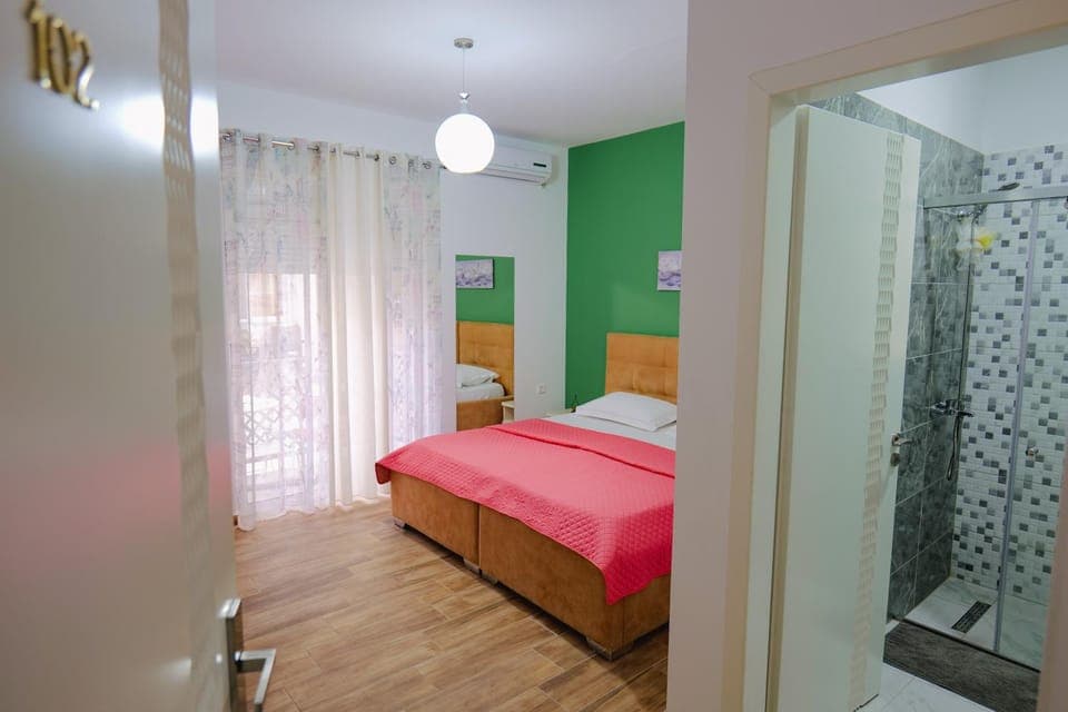 Bed, Bathroom, Bedroom