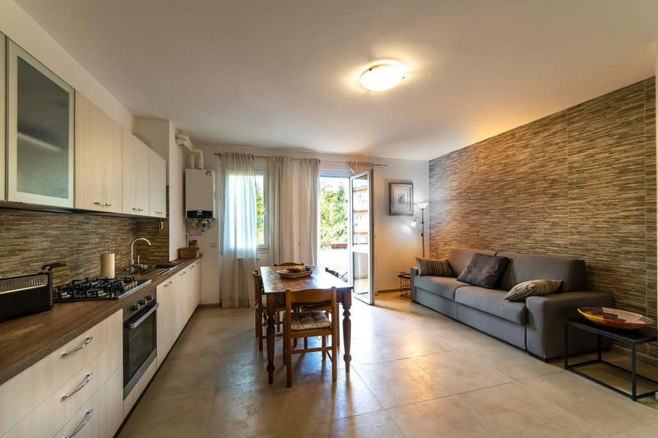 Living room, kitchen