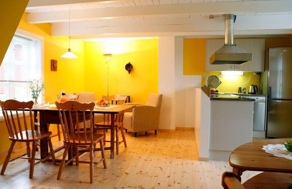 Kitchen or kitchenette, Living room, Seating area, Dining area, kitchen