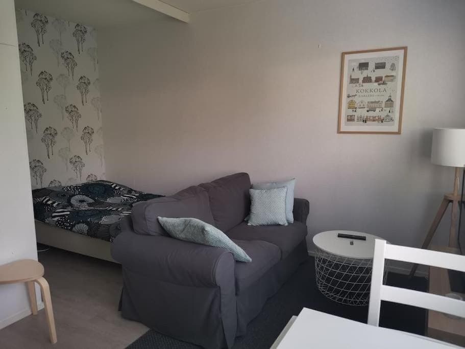 Bed, Living room, Photo of the whole room