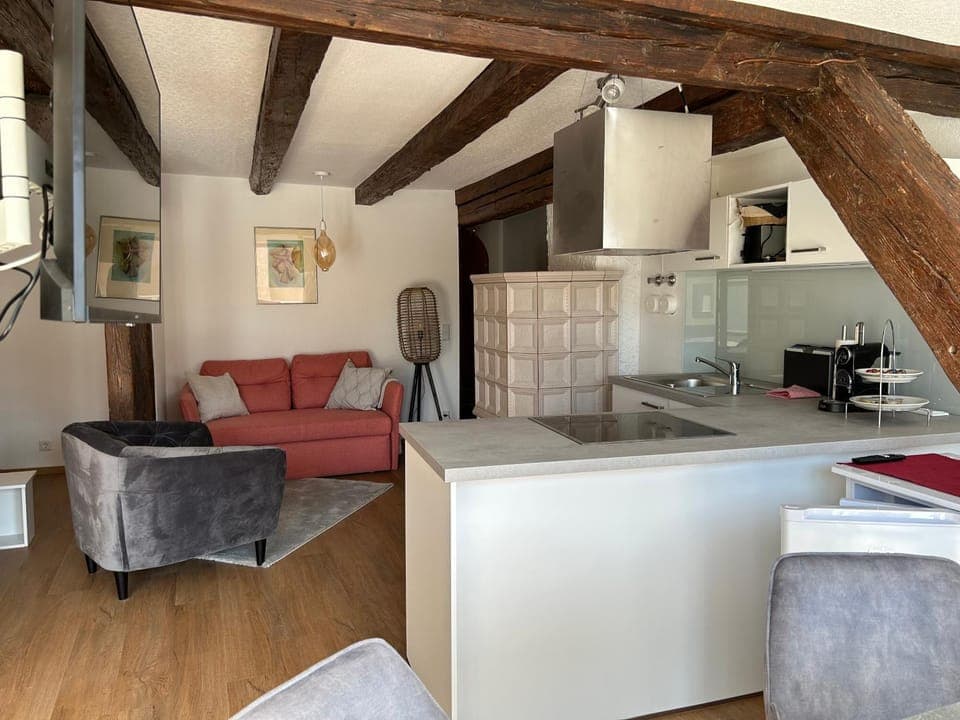 Kitchen or kitchenette, Living room, Photo of the whole room, Dining area