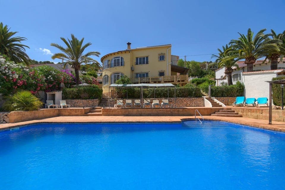 Property building, Living room, Swimming pool