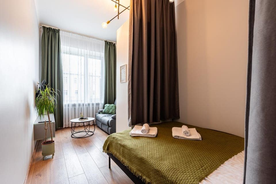 Bed, Living room, Bedroom