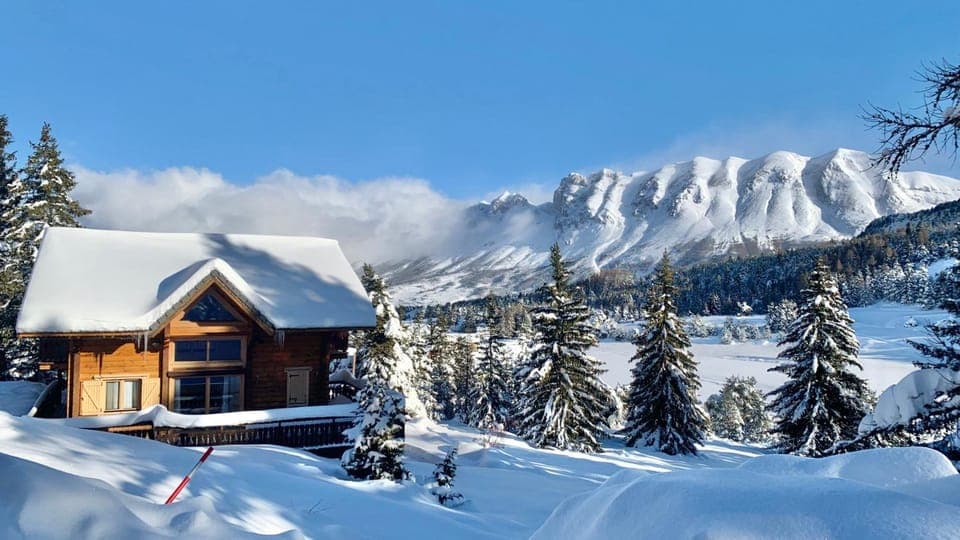 Property building, Winter, Mountain view