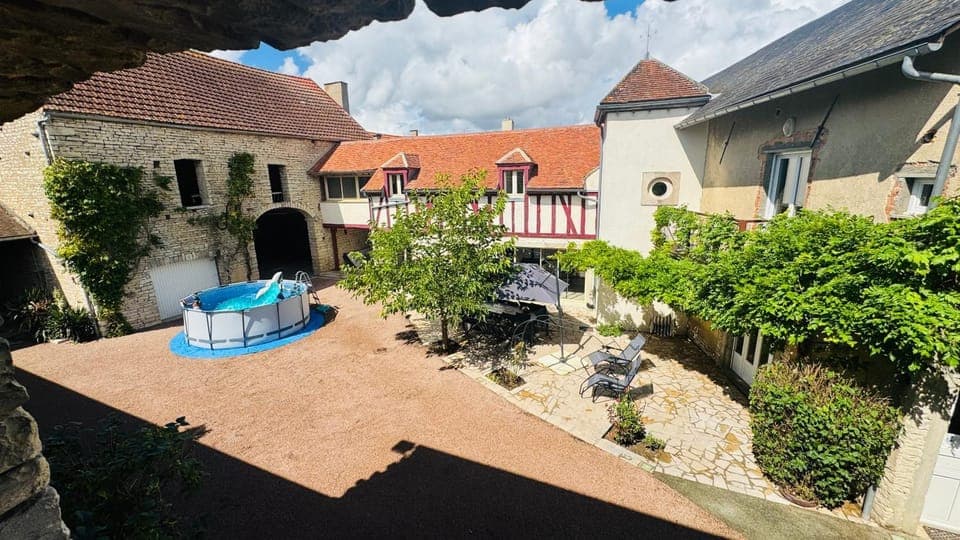 Property building, Spring, Day, Garden, Garden view, Pool view, Swimming pool