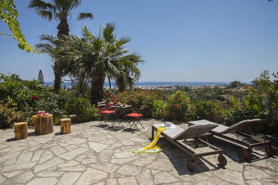 Patio, Sea view, sunbed