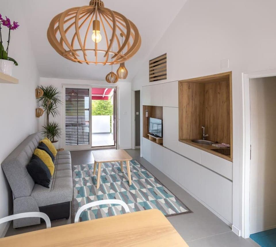 Kitchen or kitchenette, Living room, Dining area