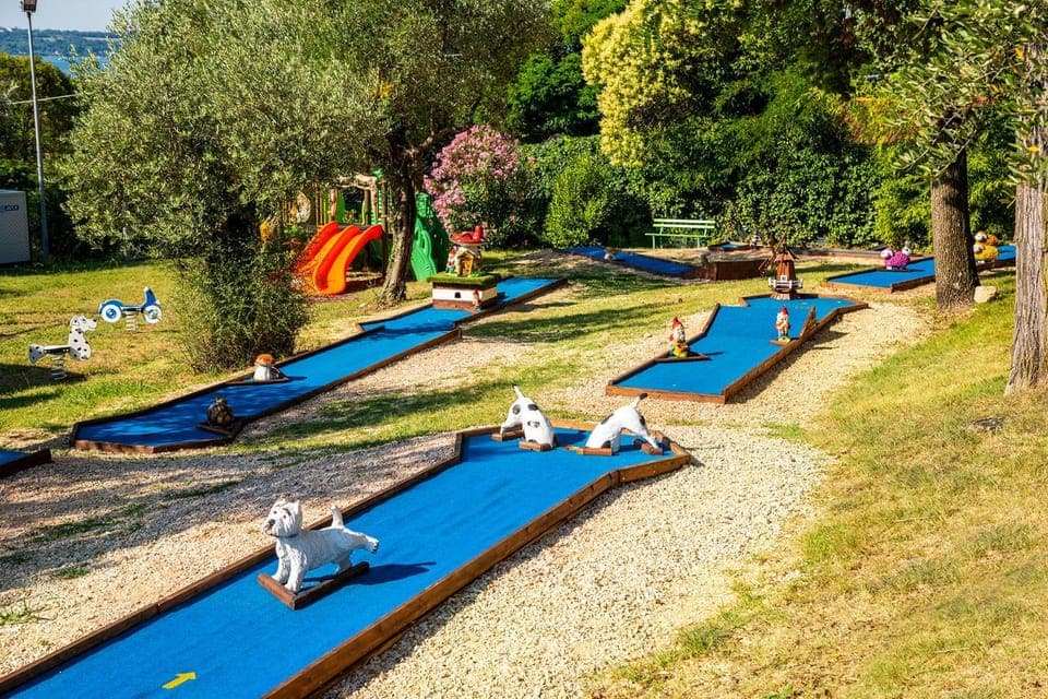 Spring, Day, Children play ground, Minigolf, Family