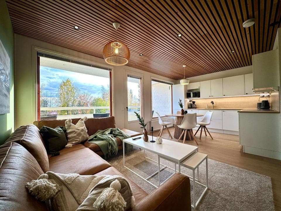 Living room, kitchen