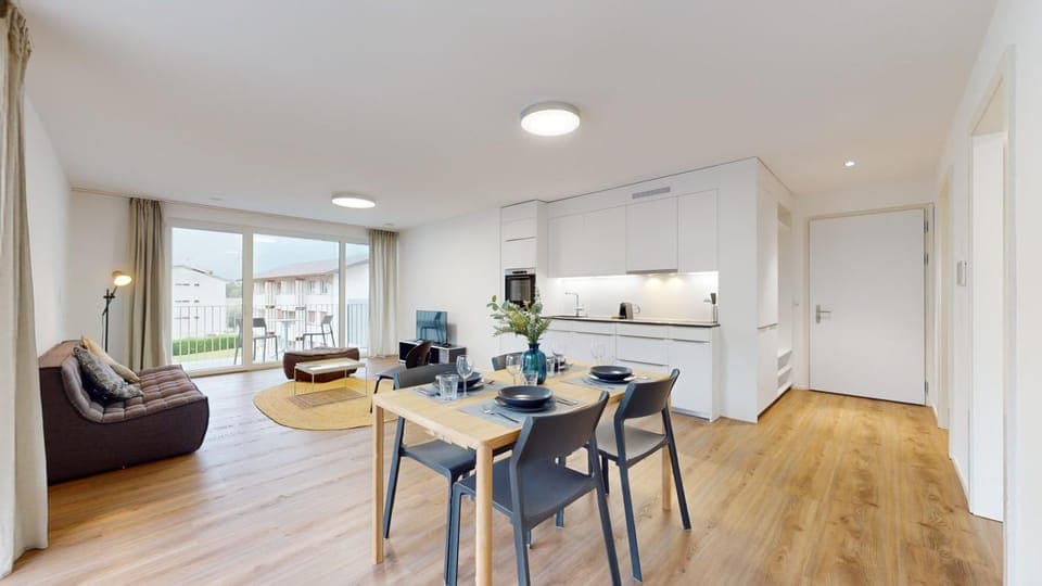 Kitchen or kitchenette, Living room