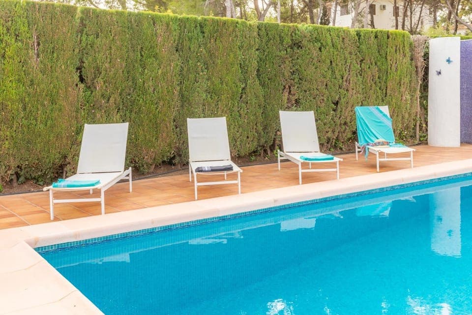 Property building, Living room, Swimming pool