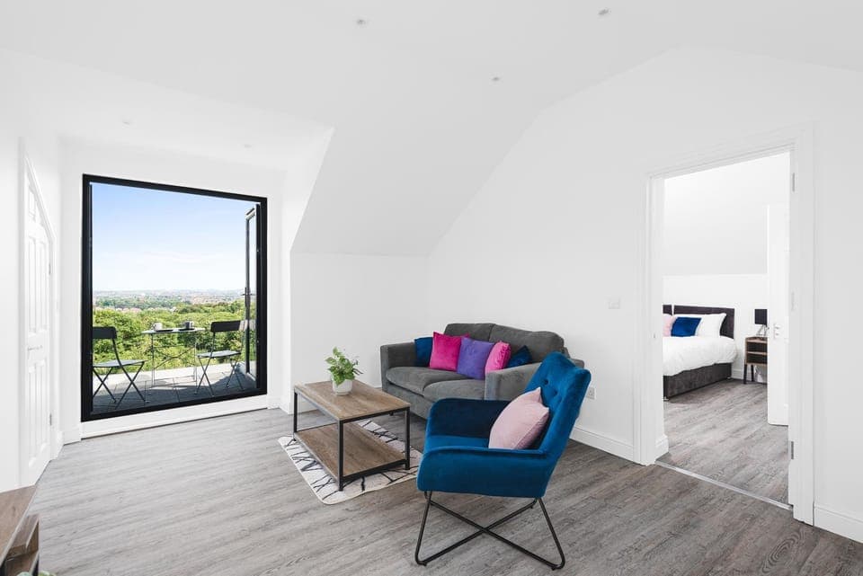 View (from property/room), Balcony/Terrace, Living room, Photo of the whole room