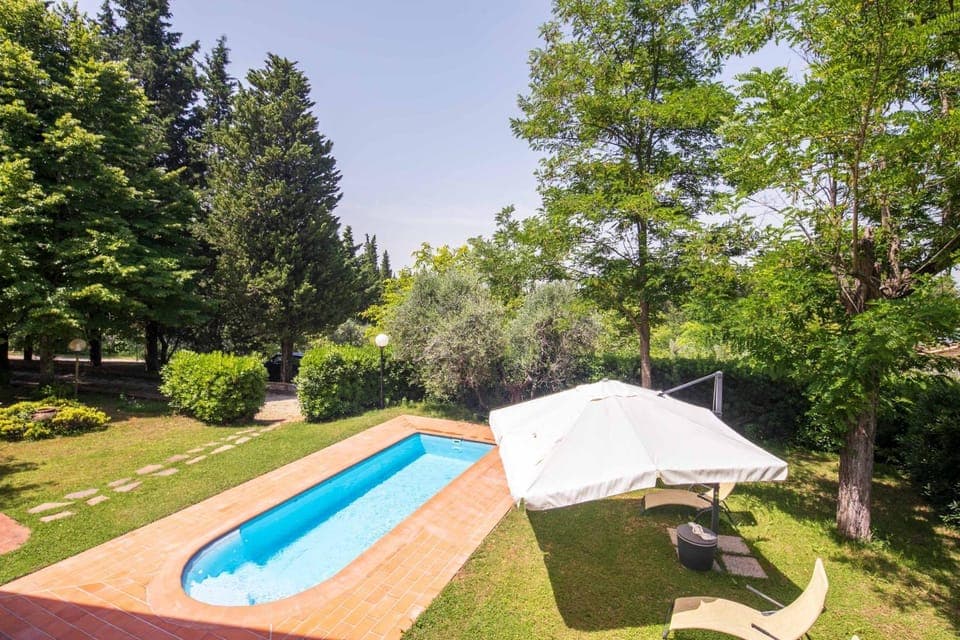 Natural landscape, Garden, Garden view, Pool view, Swimming pool