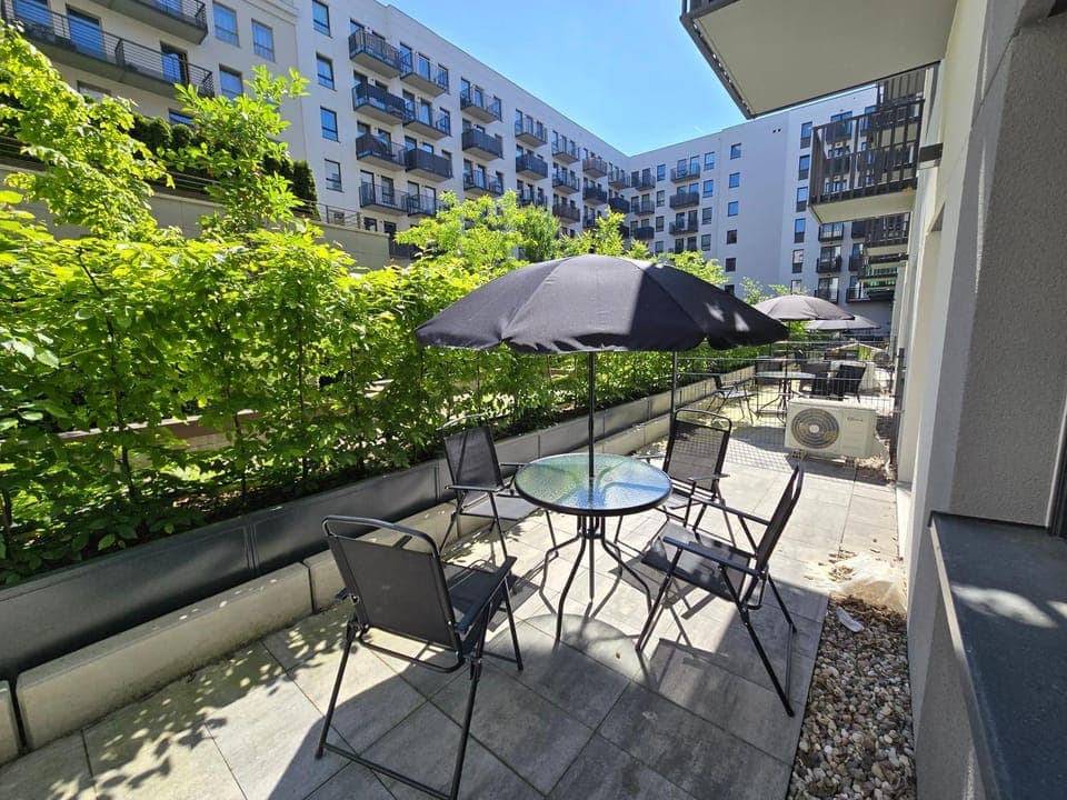 Patio, Spring, Day, View (from property/room), Balcony/Terrace, Dining area, air conditioner, air conditioner