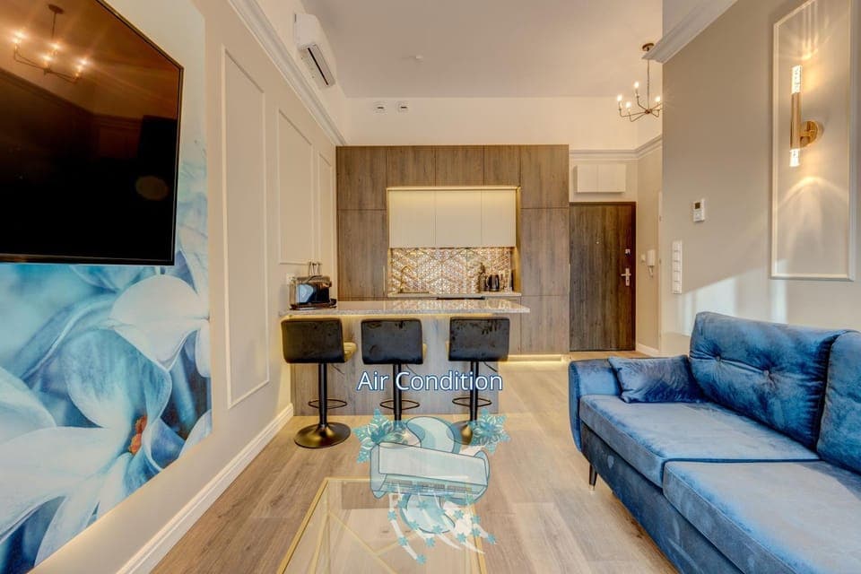 Living room, Seating area, air conditioner