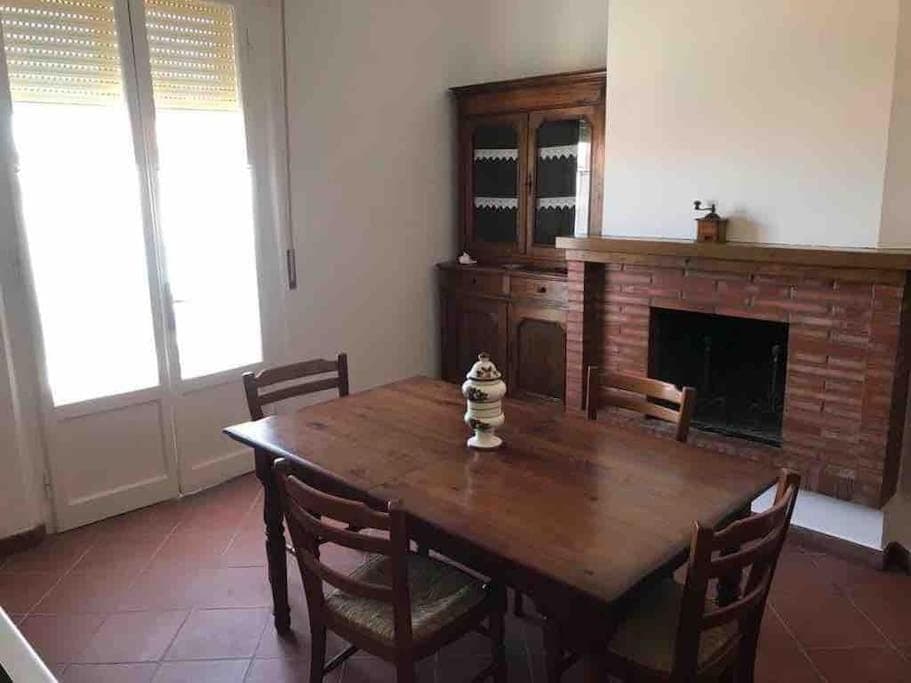 Dining area, flat iron, air conditioner