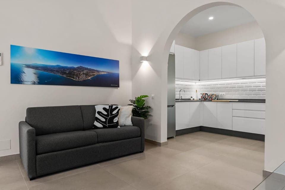 Living room, kitchen