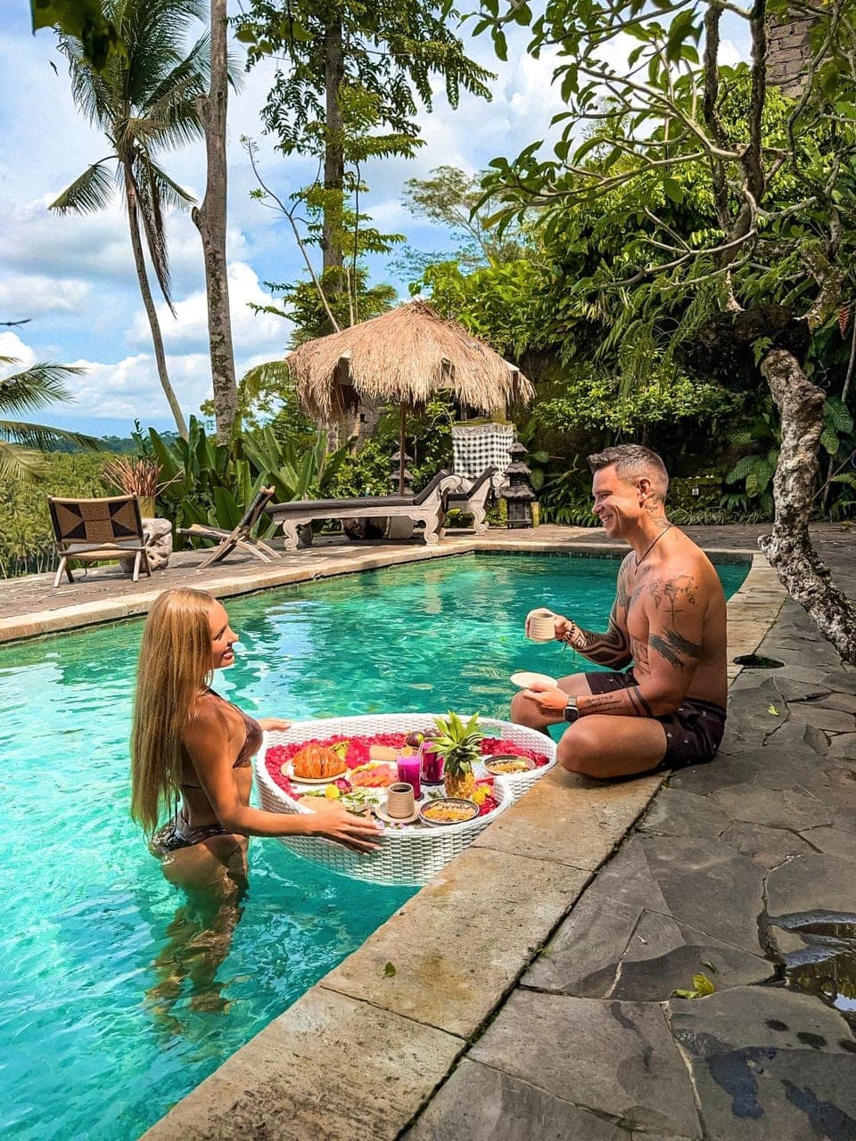 Food and drinks, Garden view, Pool view, Swimming pool