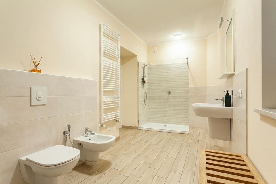 Shower, Toilet, Bathroom, bidet, towels