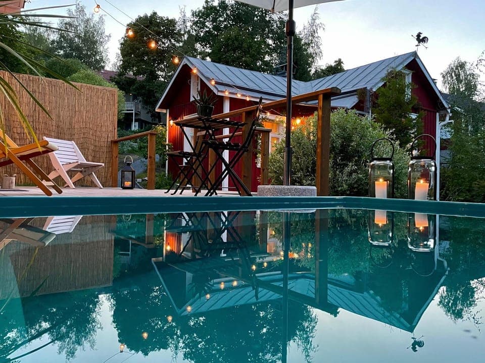 Property building, Patio, Pool view, Swimming pool, Open Air Bath, sunbed