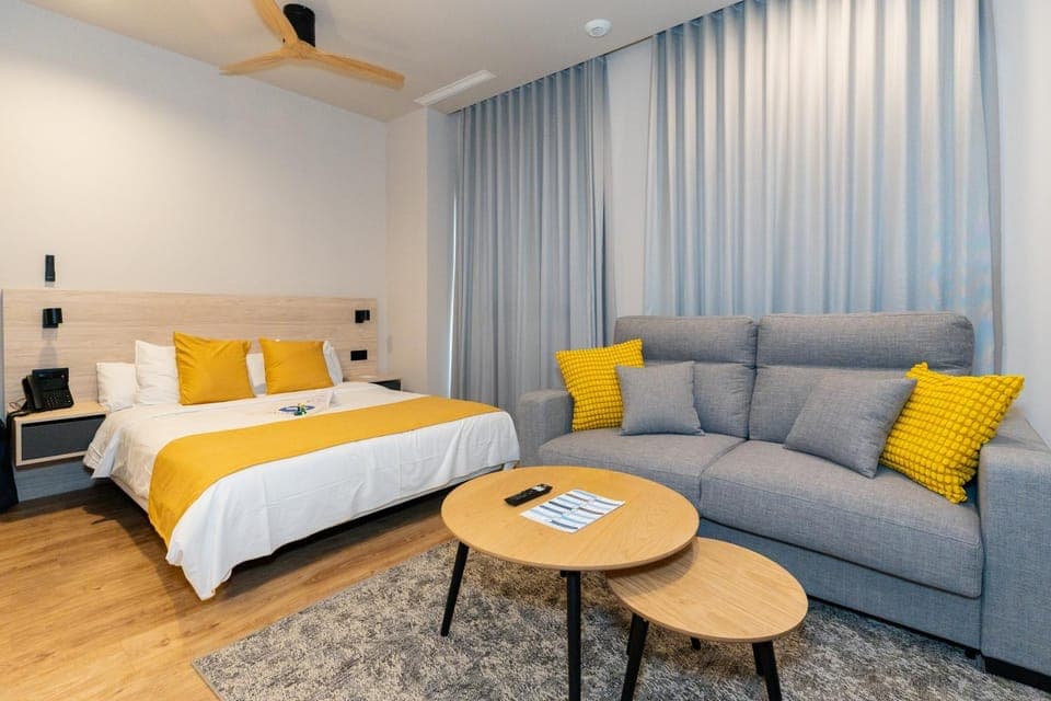 Bed, Living room, Bedroom