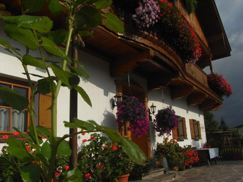 Property building, Facade/entrance, Summer, Seating area