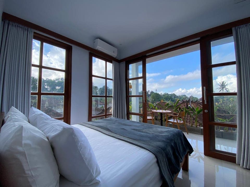 Bed, Natural landscape, View (from property/room), Balcony/Terrace, Photo of the whole room, Bedroom, Mountain view