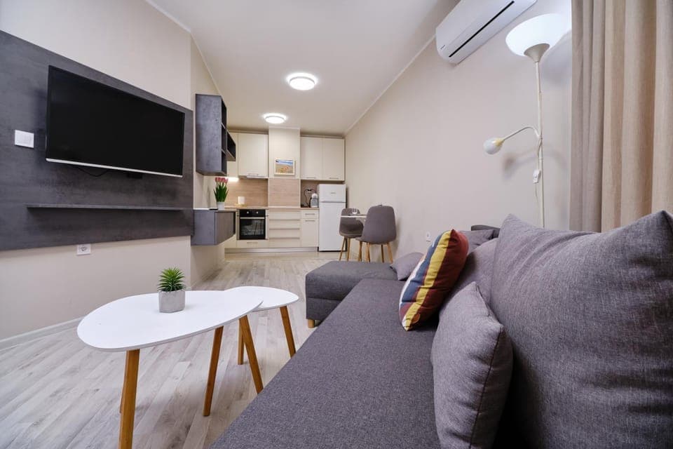 TV and multimedia, Kitchen or kitchenette, Living room, Seating area, Dining area, Evening entertainment, minibar, pet friendly, air conditioner