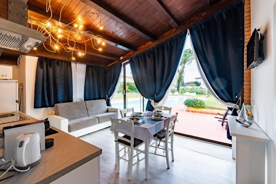 Living room, kitchen