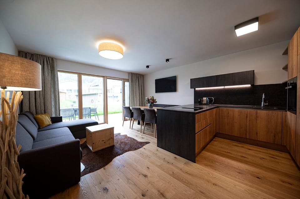 Kitchen or kitchenette, Living room, Dining area