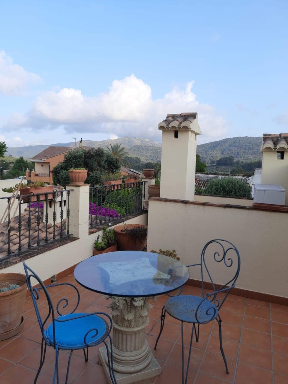 Patio, Day, Natural landscape, View (from property/room), Balcony/Terrace, Dining area, Mountain view, Inner courtyard view