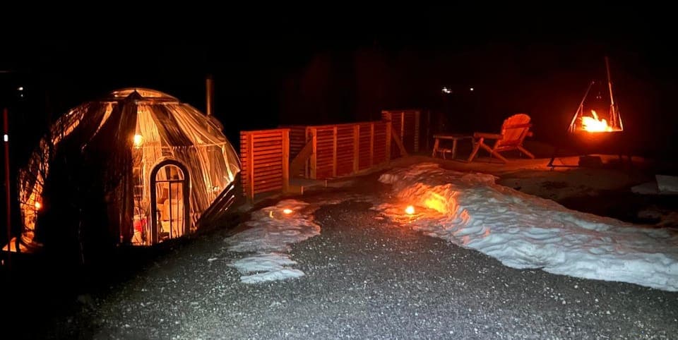 Night, Winter, Parking