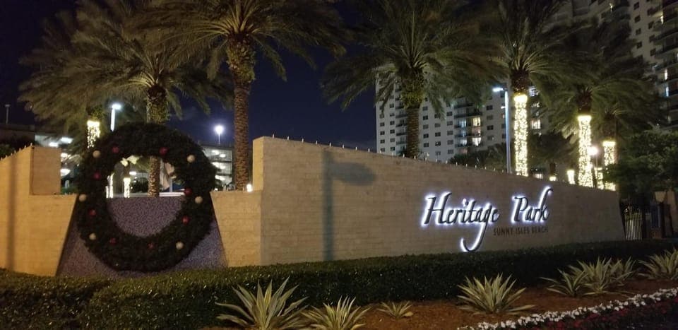 Property building, Nearby landmark, Night