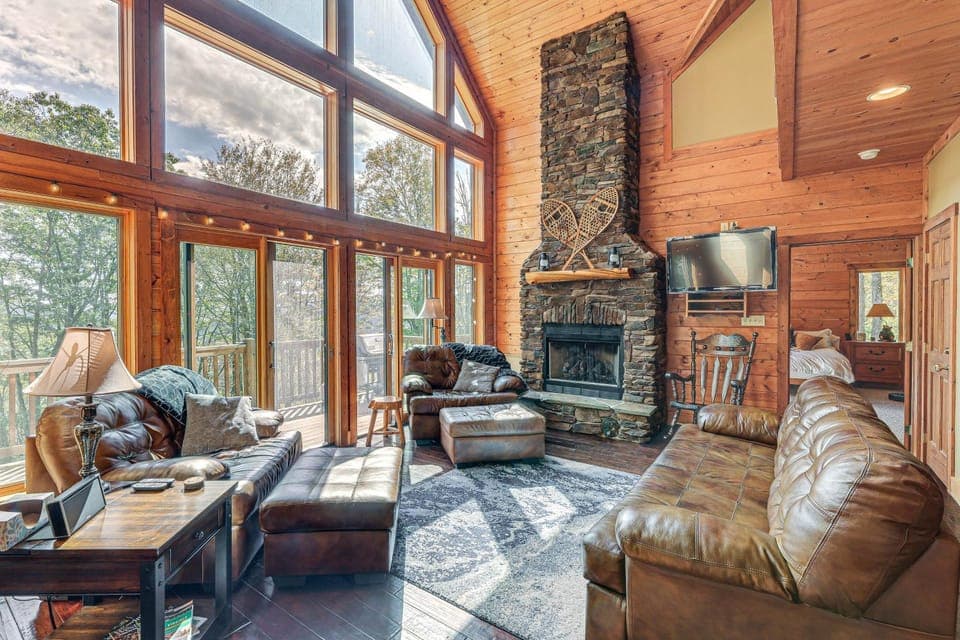 Game Room, Deck + Views: Idyllic Slaty Fork Cabin Cabin in Shenandoah Valley