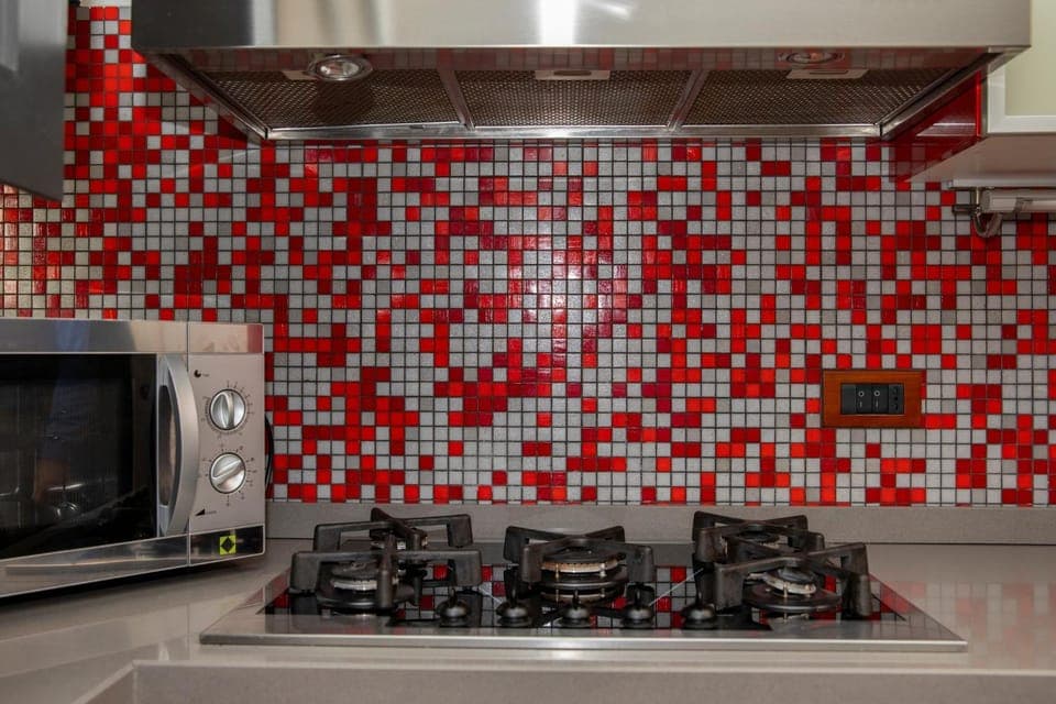 Kitchen or kitchenette, minibar, stove