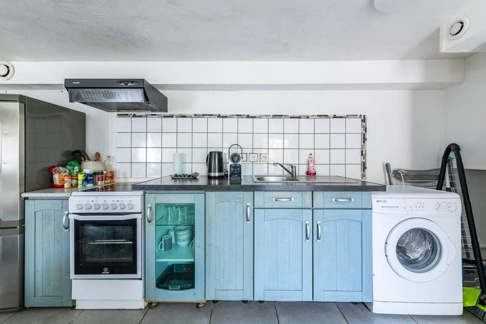 washing machine, kitchen