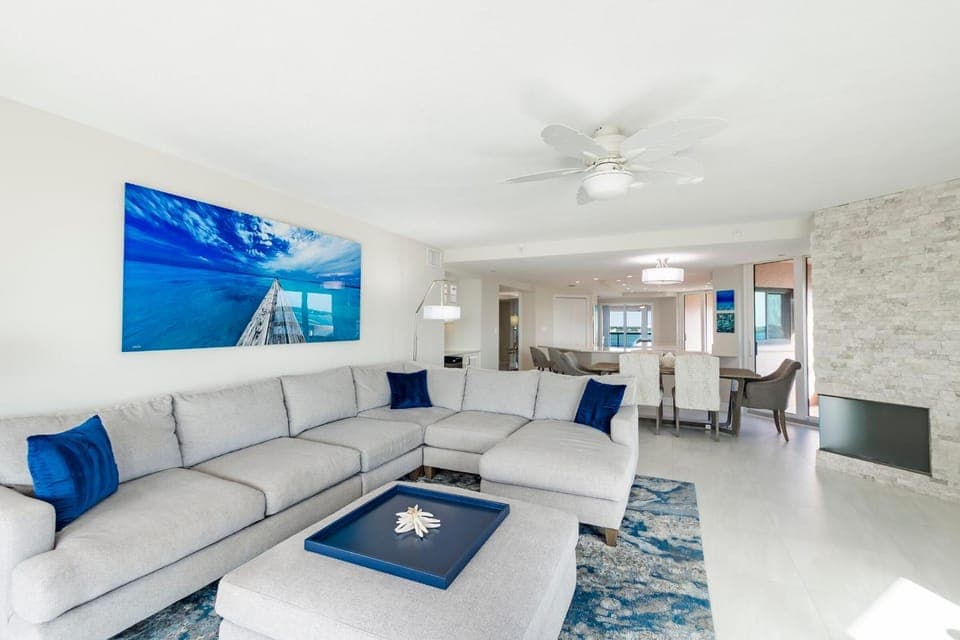 TV and multimedia, Living room, Sea view, Sunset