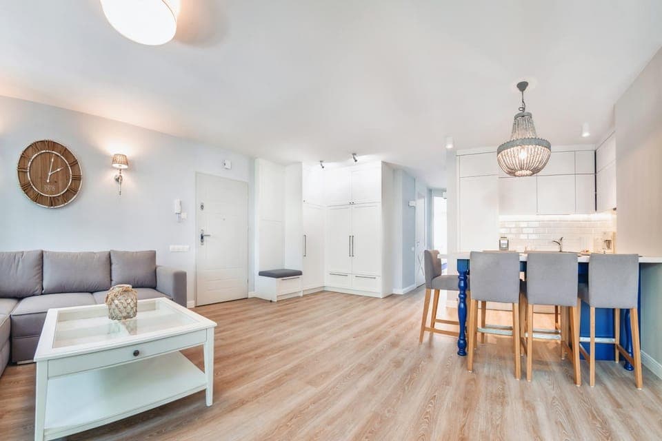 Kitchen or kitchenette, Living room, Seating area, Dining area, wardrobe