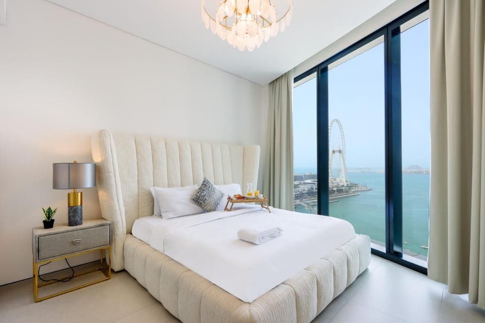 Bed, Photo of the whole room, Bedroom, Sea view