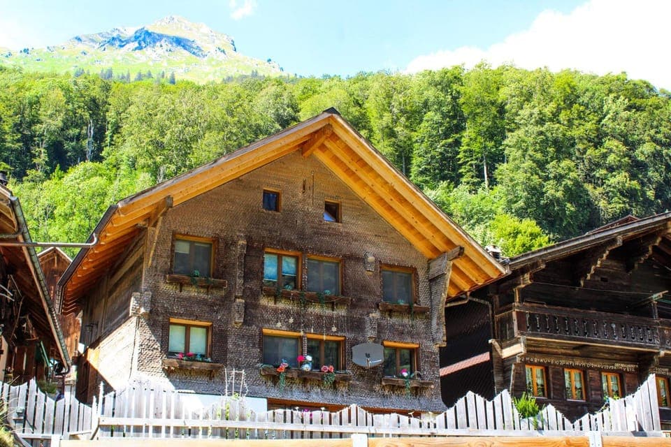 Property building, Spring, Day, Natural landscape, Mountain view