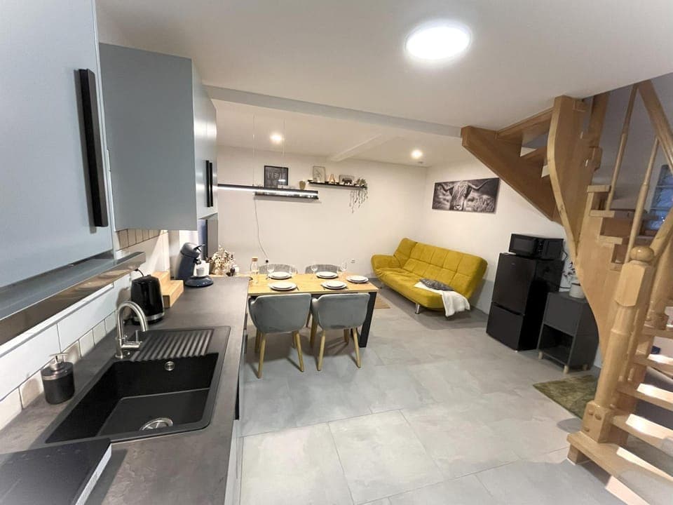 TV and multimedia, Kitchen or kitchenette, Living room, Seating area, Dining area, minibar, stove