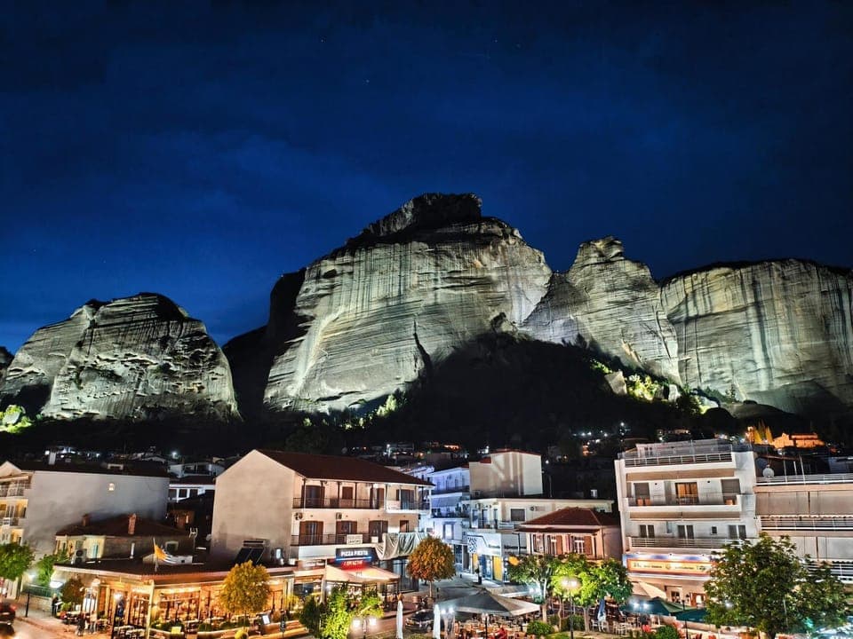 Nearby landmark, Night, City view, Mountain view