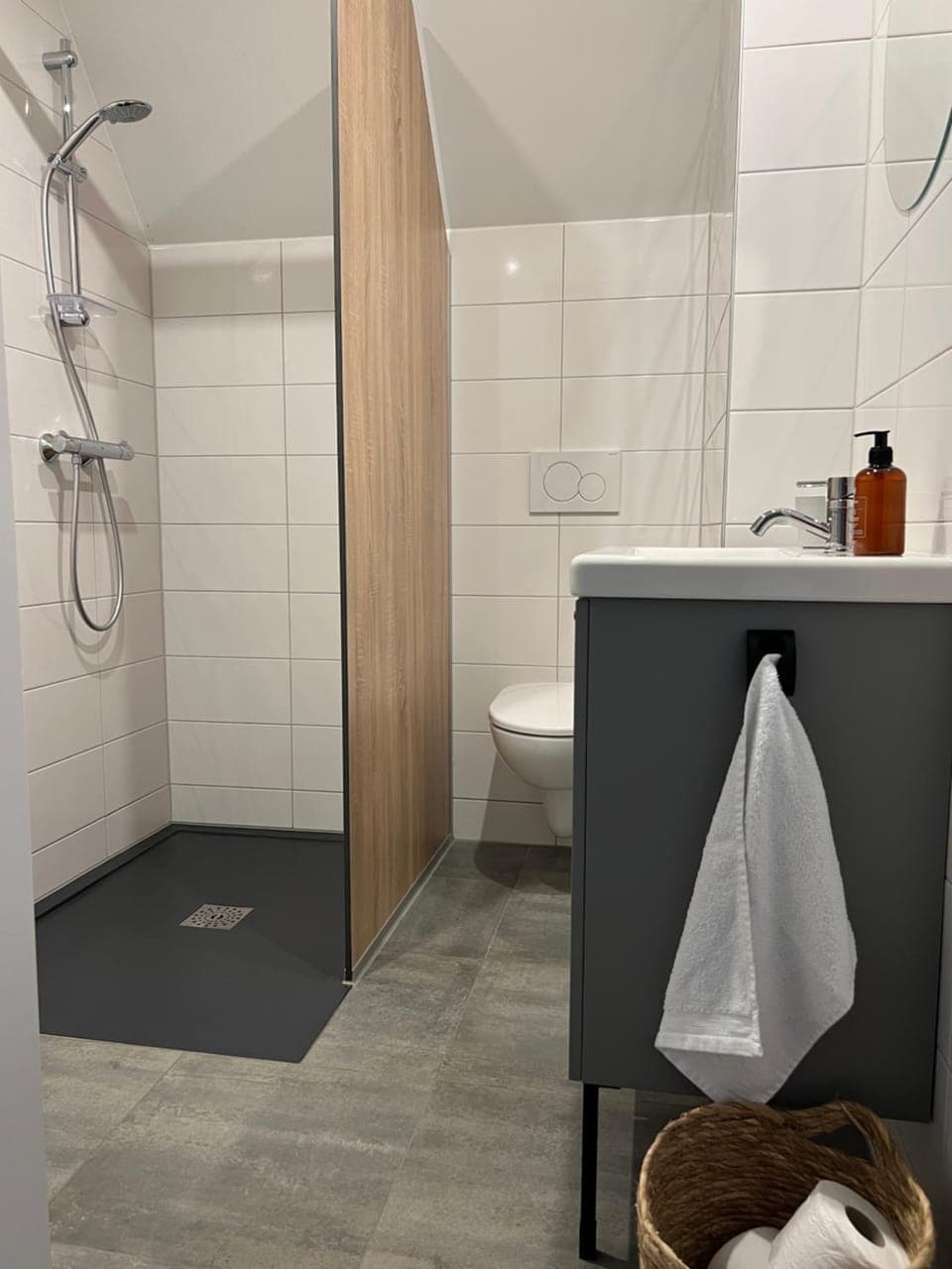 Shower, Toilet, Bathroom, towels