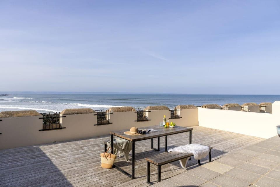 Patio, Day, View (from property/room), Seating area, Beach, Sea view