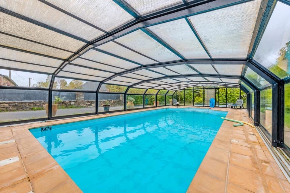 Property building, Living room, Swimming pool