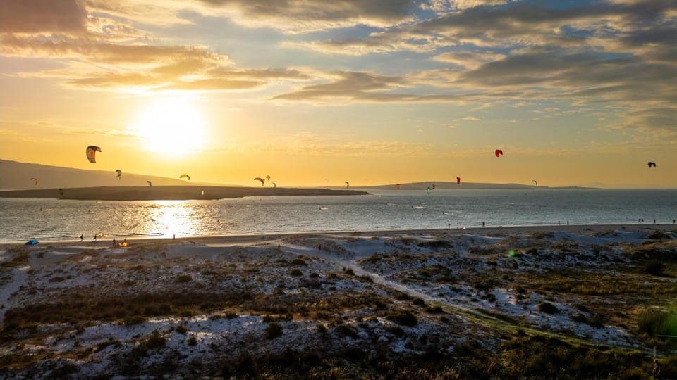 Beach, Windsurfing, Sea view, Sunset