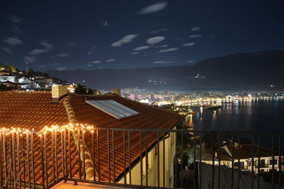 Night, Balcony/Terrace, City view, Mountain view